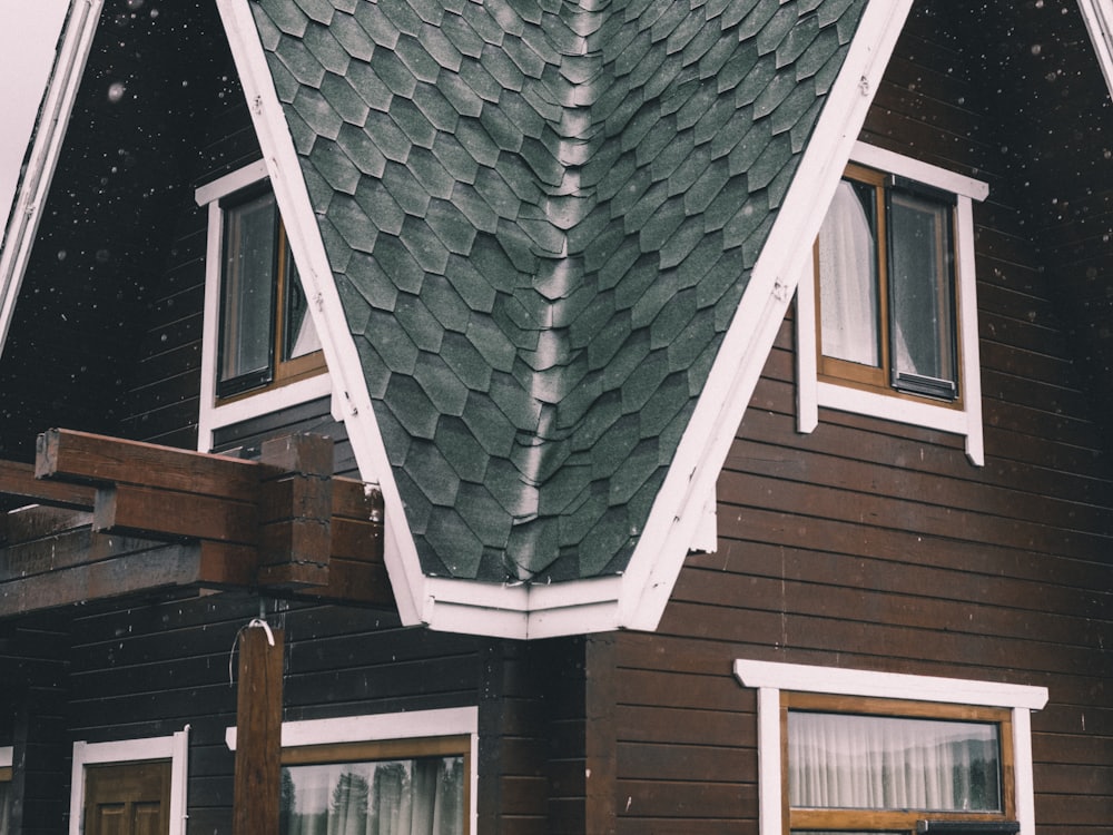 Home with a newly installed shingle roof